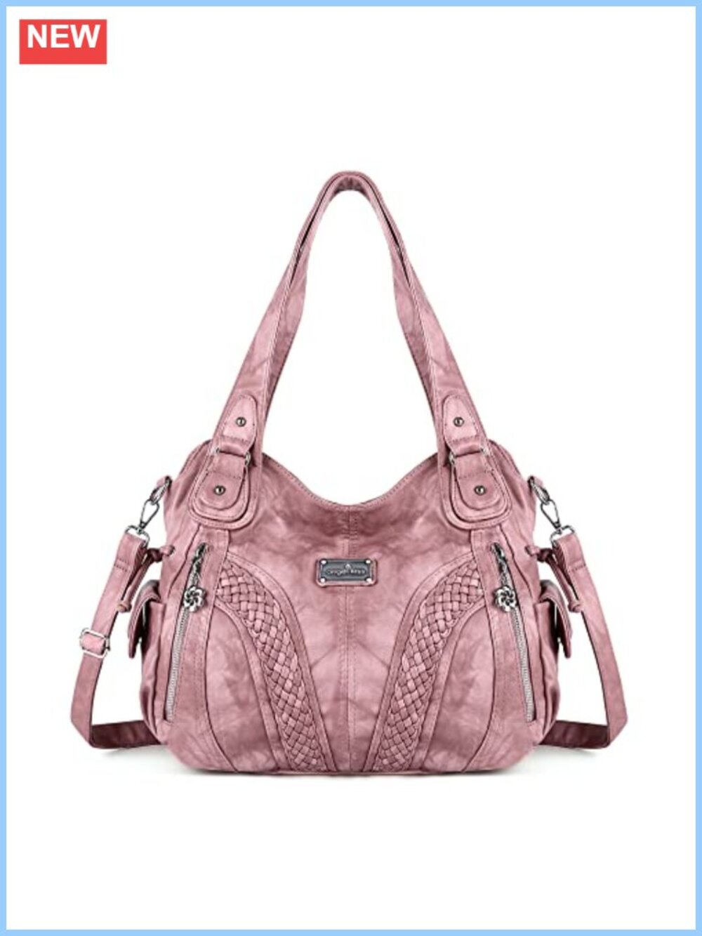 Women's Faux Leather Tote Bag Shoulder Handbag Satchel Purse Top Handle